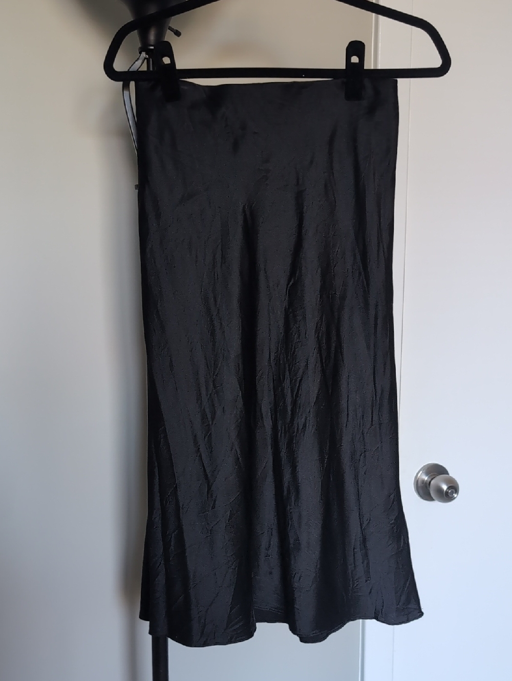 Quince 100% Washable Silk Midi Skirt Black S - Picture 5 of 7